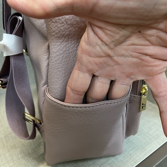 London Fog Dusty Pink Quilted Backpack BNWT - Picture 5 of 11